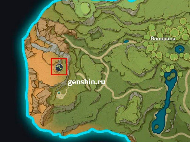 Карта Усыпальниц глубин Сумеру в Genshin Impact