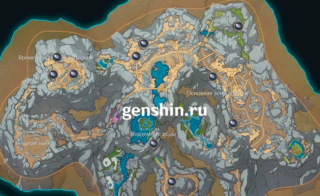 Где найти Полуночный нефрит на карте в Genshin Impact